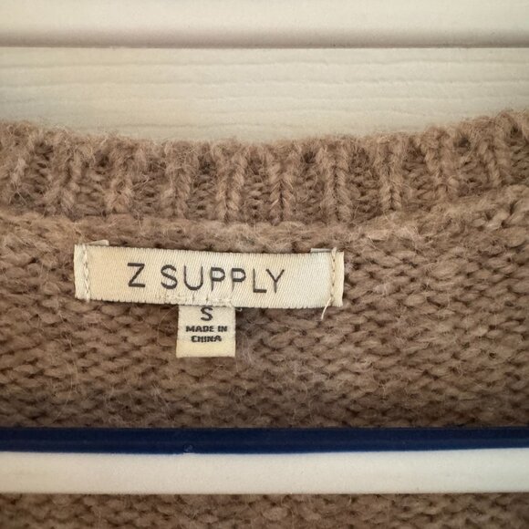 Z Supply All I Want V-Neck Sweater, heather taupe, small - Picture 4 of 6